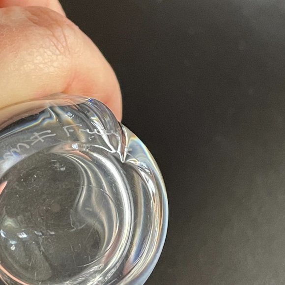 Exquisite Vintage 60s signed Daum France small crystal vase - Rare - Picture 8 of 8